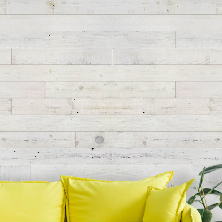 Porpora 5" x 45" Reclaimed Peel and Stick Solid Wood Wall Paneling